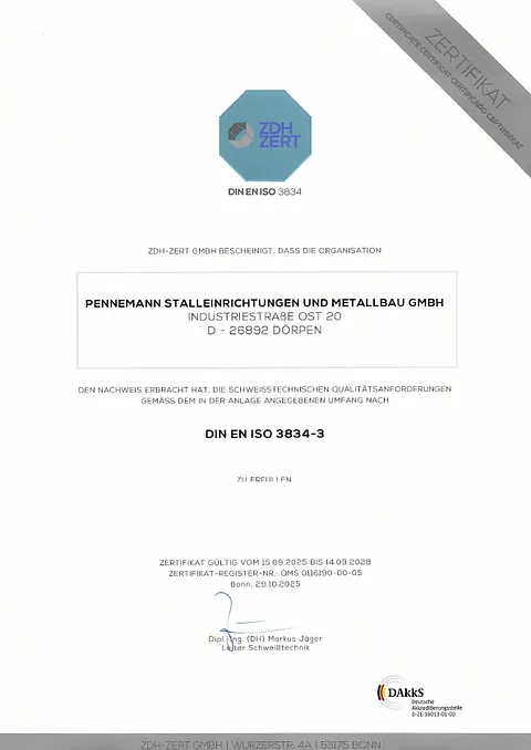 Zertifikate | H.-J. Pennemann GmbH